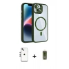 MARSİLYAN™- iPhone 14 Kılıf Yadigar Asil Koleksiyonu - Siyah Joko Magic 5D Hayalet Cam + Shine Kamera Lens - GS