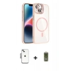 MARSİLYAN™- iPhone 14 Kılıf Yadigar Asil Koleksiyonu - Siyah Joko Magic 5D Hayalet Cam + Shine Kamera Lens - GS