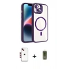 MARSİLYAN™- iPhone 14 Kılıf Yadigar Asil Koleksiyonu - Siyah Joko Magic 5D Hayalet Cam + Shine Kamera Lens - KI