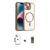 MARSİLYAN™- iPhone 14 Kılıf Yadigar Asil Koleksiyonu - Siyah Joko Magic 5D Hayalet Cam + Shine Kamera Lens - KI