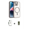 MARSİLYAN™- iPhone 14 Kılıf Yadigar Asil Koleksiyonu - Siyah Joko Magic 5D Hayalet Cam + Shine Kamera Lens - YL