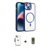 MARSİLYAN™- iPhone 14 Kılıf Yadigar Asil Koleksiyonu - Siyah Joko Magic 5D Hayalet Cam + Siyah Shine Kamera Lens