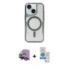 MARSİLYAN™- iPhone 14 Kılıf Yadigar Klasik Özel Seri - Şeffaf Royal Nano Ekran Koruyucu + Raze Metal Kamera Lens - SH