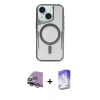 MARSİLYAN™- iPhone 14 Kılıf Yadigar Klasik Özel Seri - Siyah Bilvis 5in1 3D Magic Cam Ekran Koruyucu + Raze Metal Kamera Lens - GS