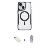 MARSİLYAN™- iPhone 14 Kılıf Yadigar Klasik Özel Seri - Siyah Joko Magic 5D Cam + Diamond Kamera Lens - SABE