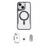 MARSİLYAN™- iPhone 14 Kılıf Yadigar Klasik Özel Seri - Siyah Joko Magic 5D Cam + Shine Kamera Lens - GI