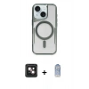 MARSİLYAN™- iPhone 14 Kılıf Yadigar Klasik Özel Seri - Siyah Joko Magic 5D Cam + PVD Metal Kamera Lens - PE
