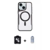 MARSİLYAN™- iPhone 14 Kılıf Yadigar Klasik Özel Seri - Siyah Joko Magic 5D Cam + PVD Metal Kamera Lens - MI