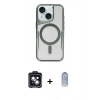 MARSİLYAN™- iPhone 14 Kılıf Yadigar Klasik Özel Seri - Siyah Joko Magic 5D Cam + PVD Metal Kamera Lens - SH