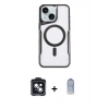 MARSİLYAN™- iPhone 14 Kılıf Yadigar Klasik Özel Seri - Siyah Joko Magic 5D Cam + PVD Metal Kamera Lens - SH