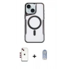 MARSİLYAN™- iPhone 14 Kılıf Yadigar Klasik Özel Seri - Siyah Joko Magic 5D Cam + Shine Kamera Lens - KI