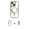 MARSİLYAN™- iPhone 14 Kılıf Yadigar Klasik Özel Seri - Siyah Joko Magic 5D Cam + Shine Kamera Lens - MI