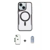 MARSİLYAN™- iPhone 14 Kılıf Yadigar Klasik Özel Seri - Siyah Joko Magic 5D Cam + Shine Kamera Lens - YL