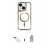 MARSİLYAN™- iPhone 14 Kılıf Yadigar Klasik Özel Seri - Siyah Joko Magic 5D Cam + Diamond Kamera Lens - YL