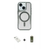 MARSİLYAN™- iPhone 14 Kılıf Yadigar Klasik Özel Seri - Siyah Joko Magic 5D Hayalet Cam + Diamond Kamera Lens - YL