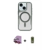 MARSİLYAN™- iPhone 14 Kılıf Yadigar Klasik Özel Seri - Siyah Joko Magic 5D Hayalet Cam + Kırmızı Raze Metal Kamera Lens