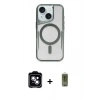 MARSİLYAN™- iPhone 14 Kılıf Yadigar Klasik Özel Seri - Siyah Joko Magic 5D Hayalet Cam + PVD Metal Kamera Lens - MI