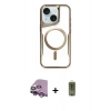 MARSİLYAN™- iPhone 14 Kılıf Yadigar Klasik Özel Seri - Siyah Joko Magic 5D Hayalet Cam + Raze Metal Kamera Lens - MR