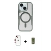 MARSİLYAN™- iPhone 14 Kılıf Yadigar Klasik Özel Seri - Siyah Joko Magic 5D Hayalet Cam + Shine Kamera Lens - KI