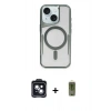 MARSİLYAN™- iPhone 14 Kılıf Yadigar Klasik Özel Seri - Siyah Joko Magic 5D Hayalet Cam + PVD Metal Kamera Lens - SH
