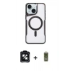 MARSİLYAN™- iPhone 14 Kılıf Yadigar Klasik Özel Seri - Siyah Joko Magic 5D Hayalet Cam + PVD Metal Kamera Lens - YL
