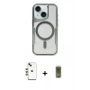 MARSİLYAN™- iPhone 14 Kılıf Yadigar Klasik Özel Seri - Siyah Joko Magic 5D Hayalet Cam + Shine Kamera Lens - YL