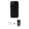 MARSİLYAN™- iPhone 14 Kılıf Yadigar Yansıma Serisi - Şeffaf 360 Full Body Arka Koruyucu + Diamond Kamera Lens - PE