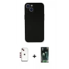 MARSİLYAN™- iPhone 14 Kılıf Yadigar Yansıma Serisi - Şeffaf 360 Full Body Arka Koruyucu + Shine Kamera Lens - KI