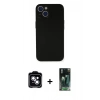 MARSİLYAN™- iPhone 14 Kılıf Yadigar Yansıma Serisi - Şeffaf 360 Full Body Arka Koruyucu + PVD Metal Kamera Lens - MI