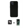 MARSİLYAN™- iPhone 14 Kılıf Yadigar Yansıma Serisi - Şeffaf 360 Full Body Arka Koruyucu + PVD Metal Kamera Lens - PE