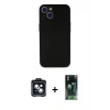 MARSİLYAN™- iPhone 14 Kılıf Yadigar Yansıma Serisi - Şeffaf 360 Full Body Arka Koruyucu + PVD Metal Kamera Lens - SH