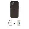 MARSİLYAN™- iPhone 14 Kılıf Yadigar Yansıma Serisi - Şeffaf Pasifik Cam Ekran Koruyucu + Shine Kamera Lens - KI