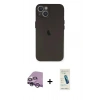 MARSİLYAN™- iPhone 14 Kılıf Yadigar Yansıma Serisi - Şeffaf Pasifik Cam Ekran Koruyucu + Raze Metal Kamera Lens - MR