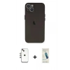 MARSİLYAN™- iPhone 14 Kılıf Yadigar Yansıma Serisi - Şeffaf Pasifik Cam Ekran Koruyucu + Shine Kamera Lens - GI