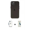 MARSİLYAN™- iPhone 14 Kılıf Yadigar Yansıma Serisi - Şeffaf Pasifik Cam Ekran Koruyucu + Shine Kamera Lens - MI