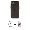 MARSİLYAN™- iPhone 14 Kılıf Yadigar Yansıma Serisi - Siyah Bilvis 3D Mat Cam Ekran Koruyucu + Shine Kamera Lens - GD