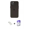 MARSİLYAN™- iPhone 14 Kılıf Yadigar Yansıma Serisi - Siyah Bilvis 5in1 3D Magic Cam Ekran Koruyucu + Diamond Kamera Lens - YL