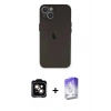 MARSİLYAN™- iPhone 14 Kılıf Yadigar Yansıma Serisi - Siyah Bilvis 5in1 3D Magic Cam Ekran Koruyucu + PVD Metal Kamera Lens - TU