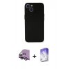MARSİLYAN™- iPhone 14 Kılıf Yadigar Yansıma Serisi - Siyah Bilvis 5in1 3D Magic Cam Ekran Koruyucu + Raze Metal Kamera Lens - GS