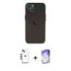 MARSİLYAN™- iPhone 14 Kılıf Yadigar Yansıma Serisi - Siyah Bilvis 5in1 3D Magic Cam Ekran Koruyucu + Shine Kamera Lens - YL