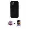 MARSİLYAN™- iPhone 14 Kılıf Yadigar Yansıma Serisi - Siyah Buffer Hayalet Cam Ekran Koruyucu + Raze Metal Kamera Lens - KI