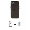 MARSİLYAN™- iPhone 14 Kılıf Yadigar Yansıma Serisi - Siyah Joko Magic 5D Cam + Kırmızı Shine Kamera Lens