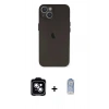 MARSİLYAN™- iPhone 14 Kılıf Yadigar Yansıma Serisi - Siyah Joko Magic 5D Cam + PVD Metal Kamera Lens - MI