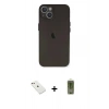 MARSİLYAN™- iPhone 14 Kılıf Yadigar Yansıma Serisi - Siyah Joko Magic 5D Hayalet Cam + Diamond Kamera Lens - PE