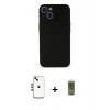 MARSİLYAN™- iPhone 14 Kılıf Yadigar Yansıma Serisi - Siyah Joko Magic 5D Hayalet Cam + Shine Kamera Lens - GD