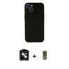 MARSİLYAN™- iPhone 14 Kılıf Yadigar Yansıma Serisi - Siyah Joko Magic 5D Hayalet Cam + PVD Metal Kamera Lens - GS