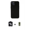 MARSİLYAN™- iPhone 14 Kılıf Yadigar Yansıma Serisi - Siyah Joko Magic 5D Hayalet Cam + PVD Metal Kamera Lens - MI