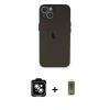 MARSİLYAN™- iPhone 14 Kılıf Yadigar Yansıma Serisi - Siyah Joko Magic 5D Hayalet Cam + PVD Metal Kamera Lens - MI