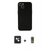 MARSİLYAN™- iPhone 14 Kılıf Yadigar Yansıma Serisi - Siyah Joko Magic 5D Hayalet Cam + PVD Metal Kamera Lens - PE