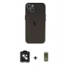 MARSİLYAN™- iPhone 14 Kılıf Yadigar Yansıma Serisi - Siyah Joko Magic 5D Hayalet Cam + PVD Metal Kamera Lens - YL